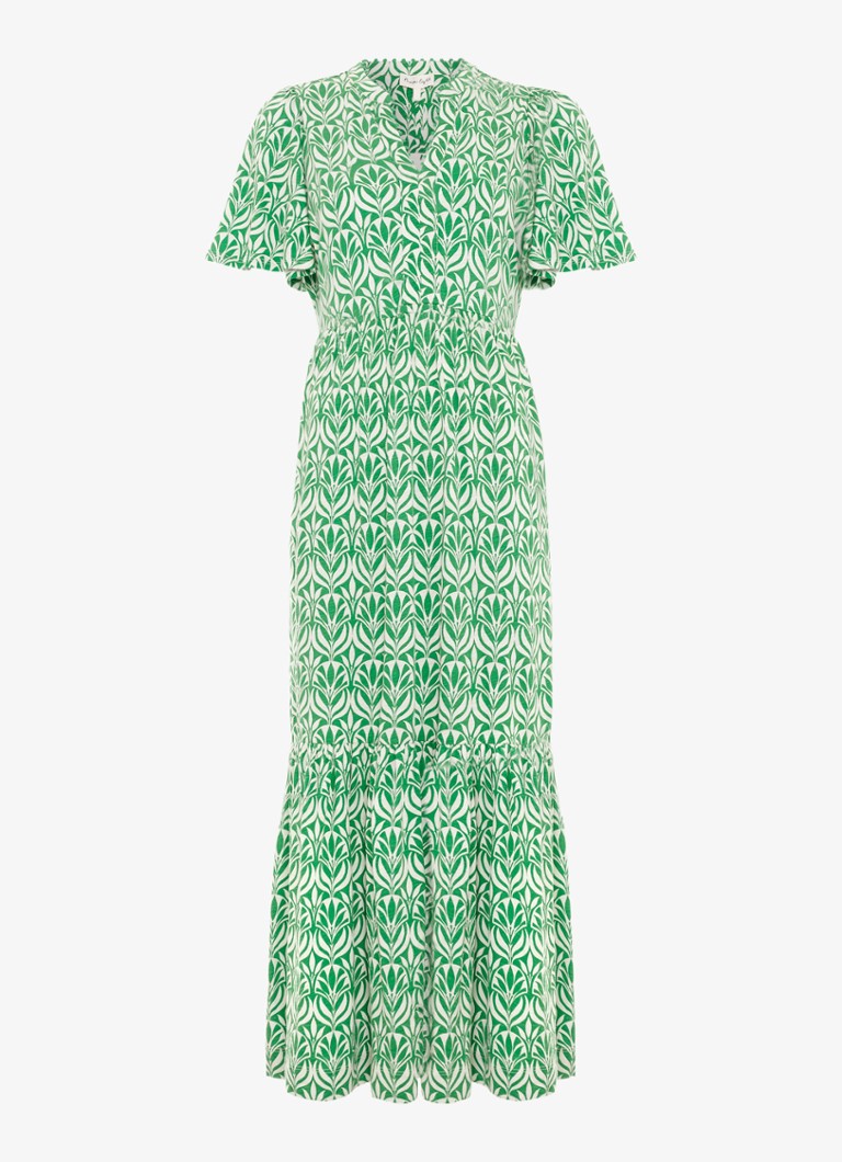 Phase Eight Dames Shakira midi jurk met grafische print in de kleur Groen