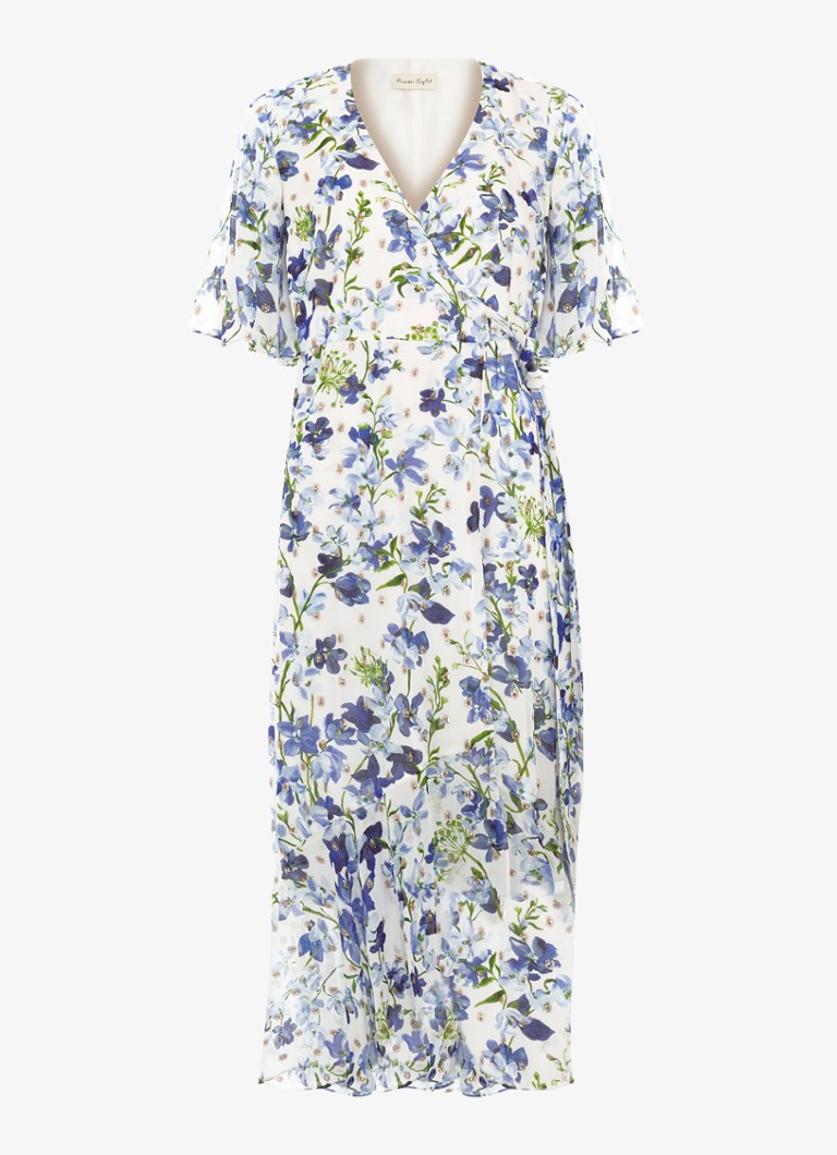 Phase Eight Dames Juliette midi tuniekjurk met bloemenprint in de kleur Blauw