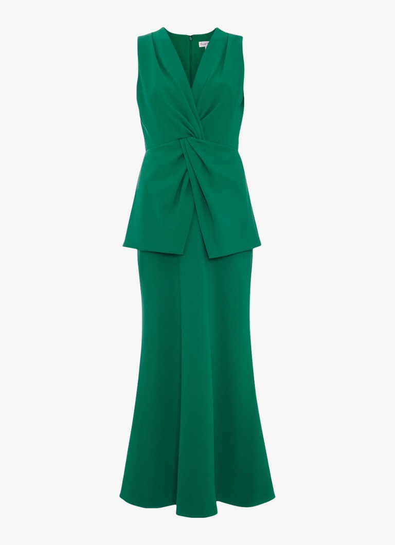 Phase Eight Dames Nisha midi jurk met geknoopt detail in de kleur Zeegroen
