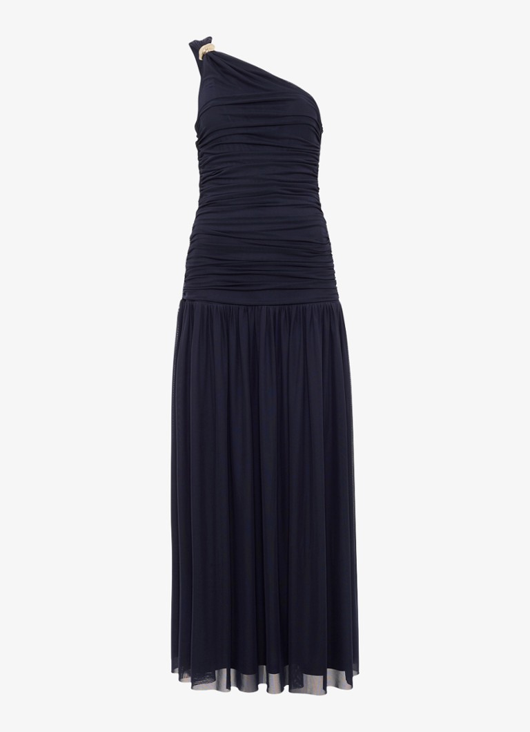 Phase Eight Dames Melina one shoulder maxi jurk met plooidetail in de kleur Blauw