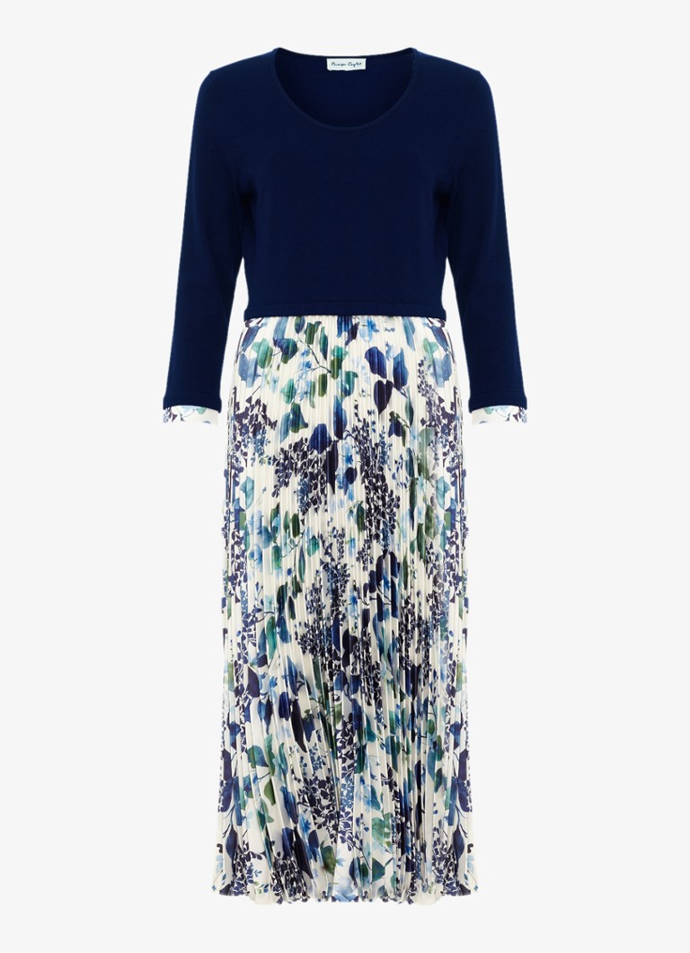 Phase Eight Dames Beatrice midi jurk met bloemenprint in de kleur Blauw