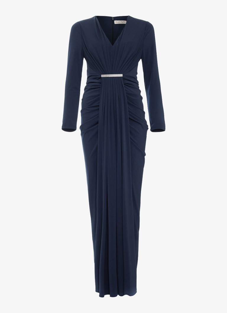 Phase Eight Dames Katharine gedrapeerde maxi jurk in de kleur Blauw