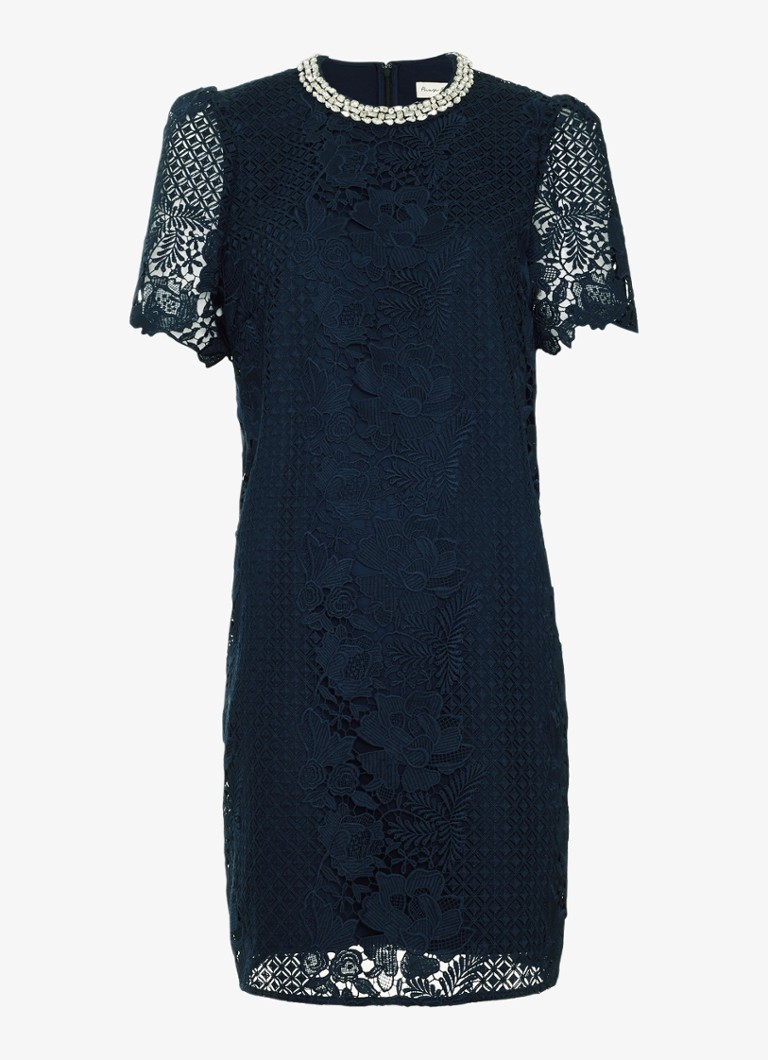 Phase Eight Dames Eloise mini jurk van kant in de kleur Blauw