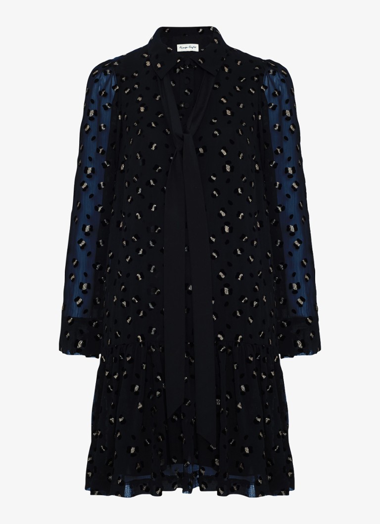 Phase Eight Dames Ines mini tuniekjurk met dierenprint in de kleur Zwart