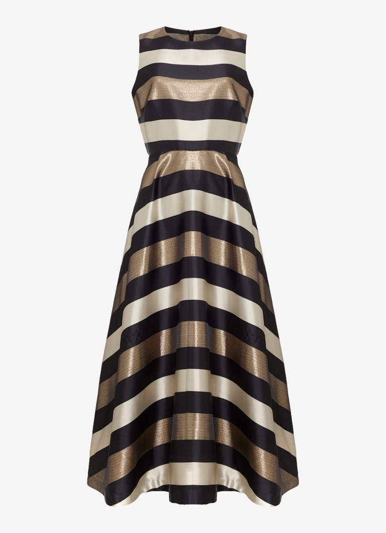 Phase Eight Dames Delicia midi jurk met streepprint in de kleur Multicolor