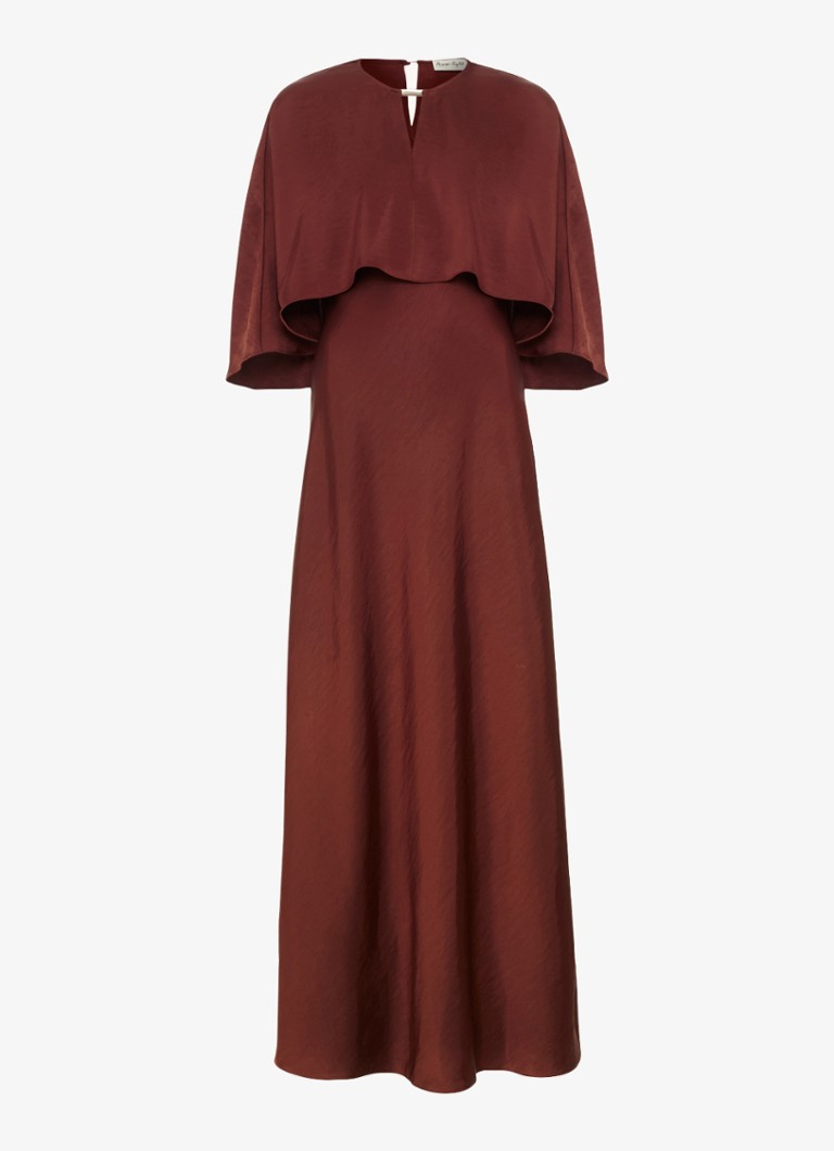 Phase Eight Dames Joni midi jurk met gedrapeerd detail in de kleur Brons