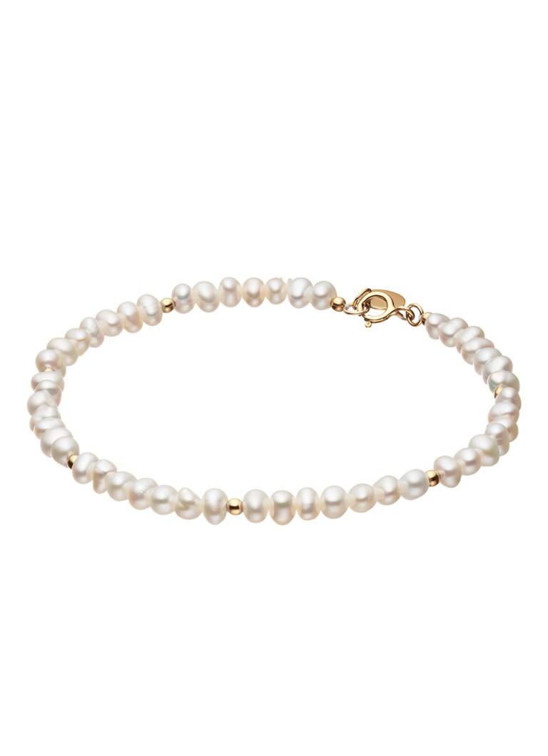 Jackie 14K Gold Dames Pearl Potion armband van 14 karaat geelgoud
