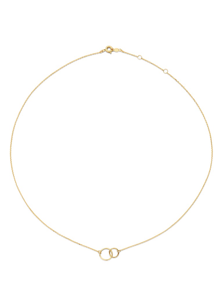 Jackie 14K Gold Dames Cirkels schakelketting van 14 karaat geelgoud