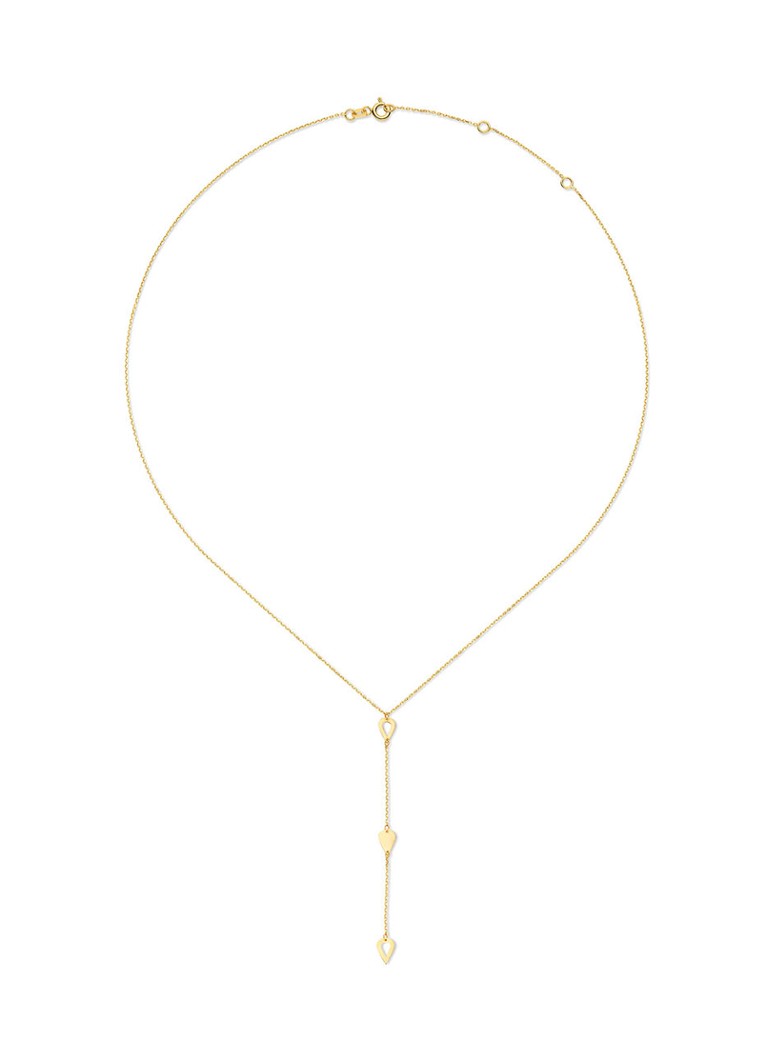 Jackie 14K Gold Dames Cheek-Y ketting van 14 karaat geelgoud