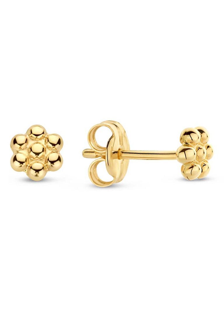 Jackie 14K Gold Dames Margarita oorknopjes van 14 karaat geelgoud in de kleur Geelgoud, maat: ONE SIZE