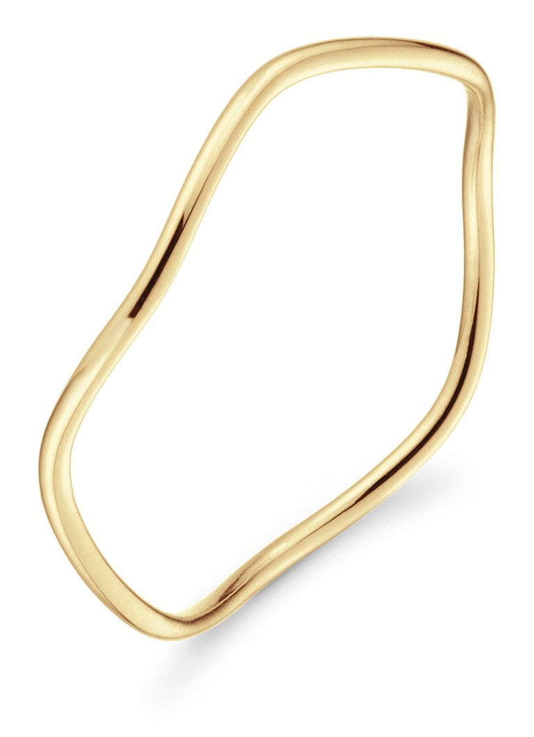 Jackie 14K Gold Dames Wavy ring van 14 karaat geelgoud in de kleur Goud, maat: 54