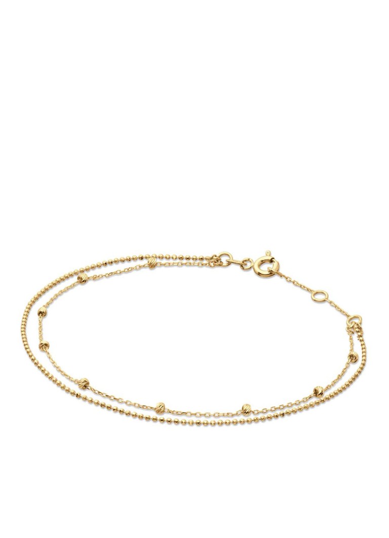 Jackie 14K Gold Dames Marco Polo armband van 14 karaat geelgoud in de kleur Geelgoud, maat: 1maat