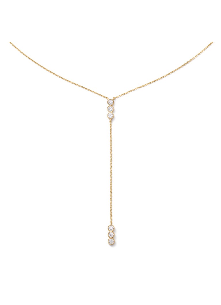 Jackie 14K Gold Dames Cape Point ketting van 14 karaat geelgoud