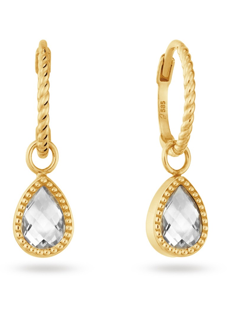 Jackie 14K Gold Dames Amstel oorhangers van 14 karaat geelgoud