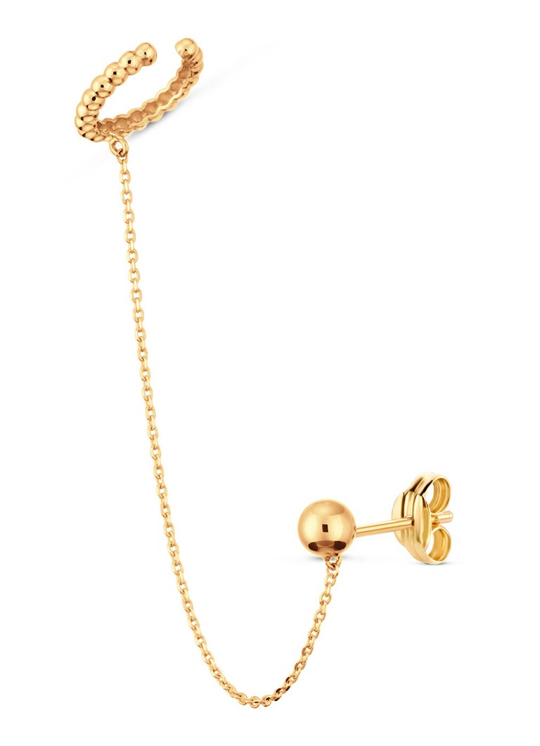 Jackie 14K Gold Dames Single ear cuff van 14 karaat geelgoud