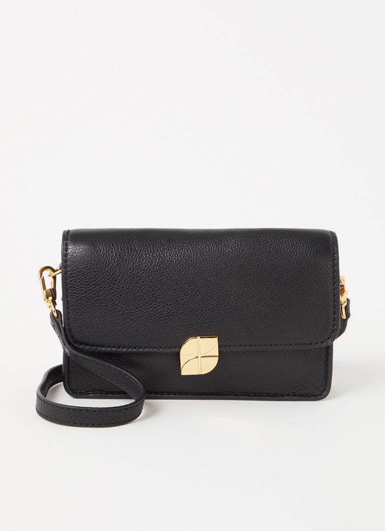 By-bar Dames Loua crossbodytas van leer in de kleur Zwart, maat: ONE SIZE