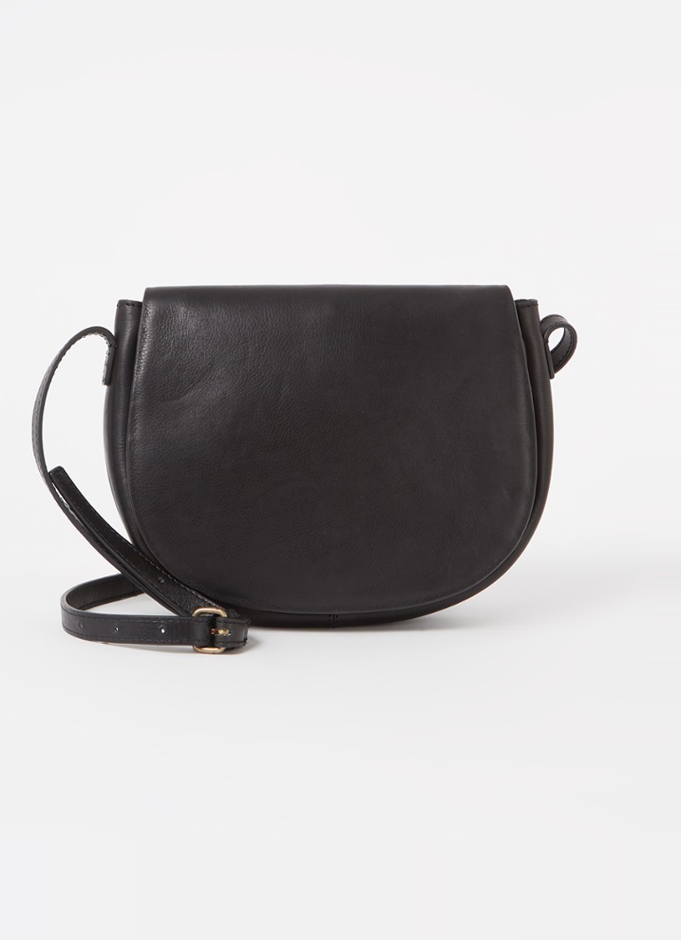 By-bar Dames Paris crossbodytas van leer in de kleur Zwart, maat: 1 size