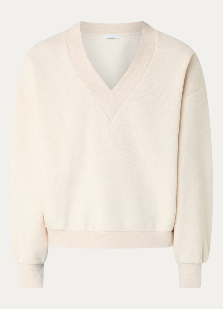 By-bar Dames Momo sweater met V-hals in de kleur Creme, maat: M
