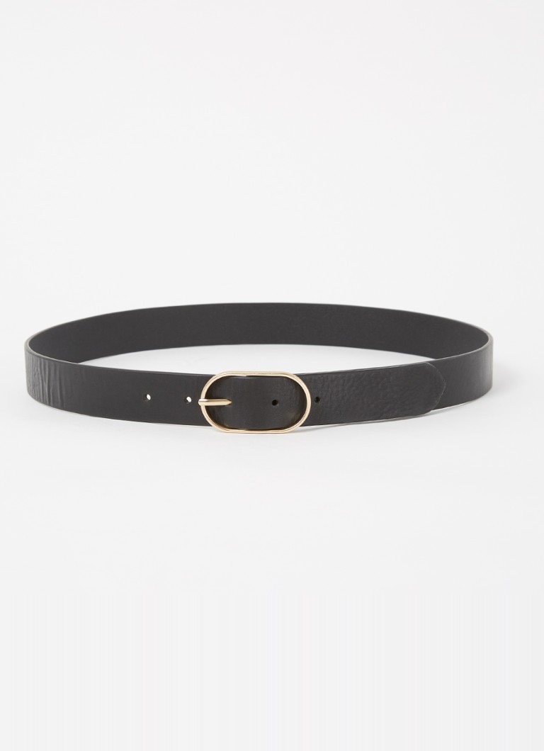 By-bar Dames Bella riem van leer in de kleur Zwart, maat: M