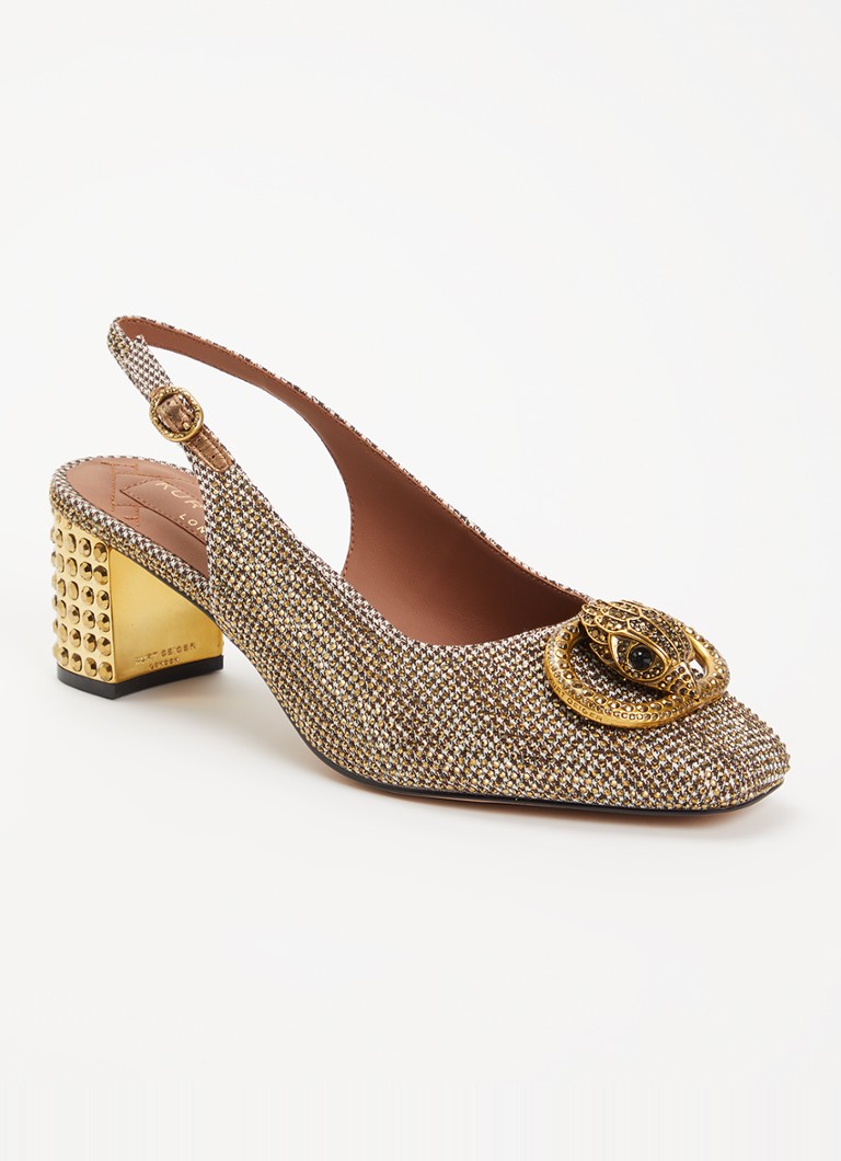 Kurt Geiger Dames Chelsea slingback met strass in de kleur Goud, maat: 36