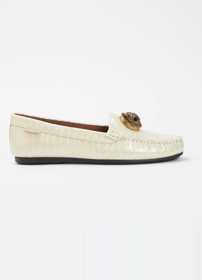 Kurt Geiger Dames Chelsea mocassin van leer in de kleur Ivoor, maat: 36