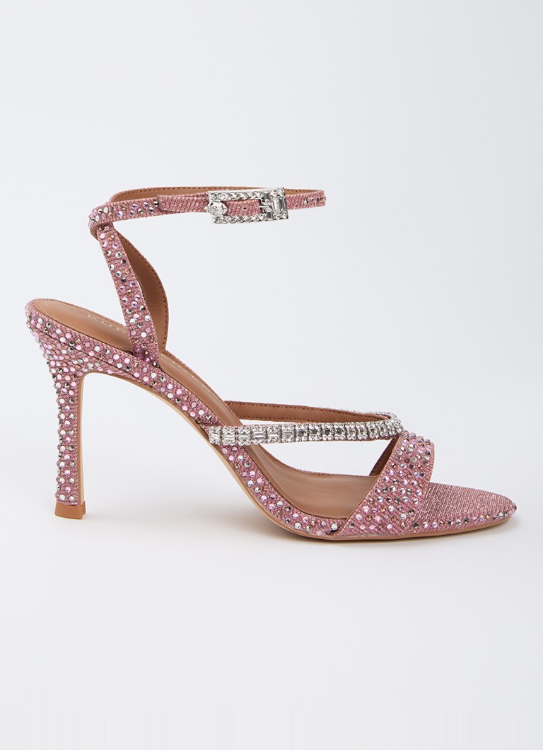 Kurt Geiger Dames Sandalette met strass in de kleur Roze, maat: 38