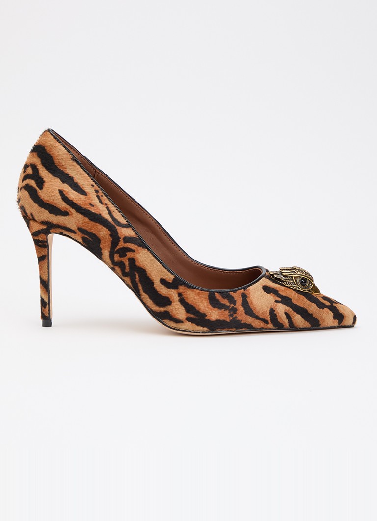 Kurt Geiger Dames Belgravia pump met tijgerprint in de kleur Camel, maat: 41