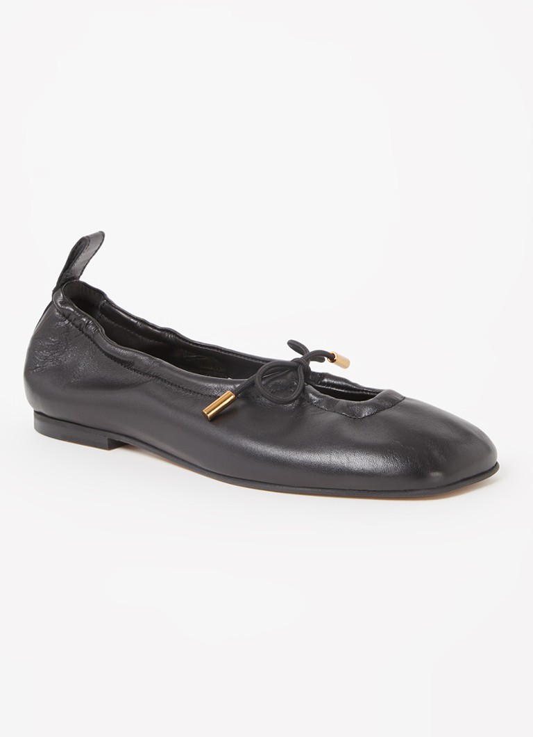 ALOHAS Dames Rosalind ballerina van geitenleer in de kleur Zwart, maat: 38