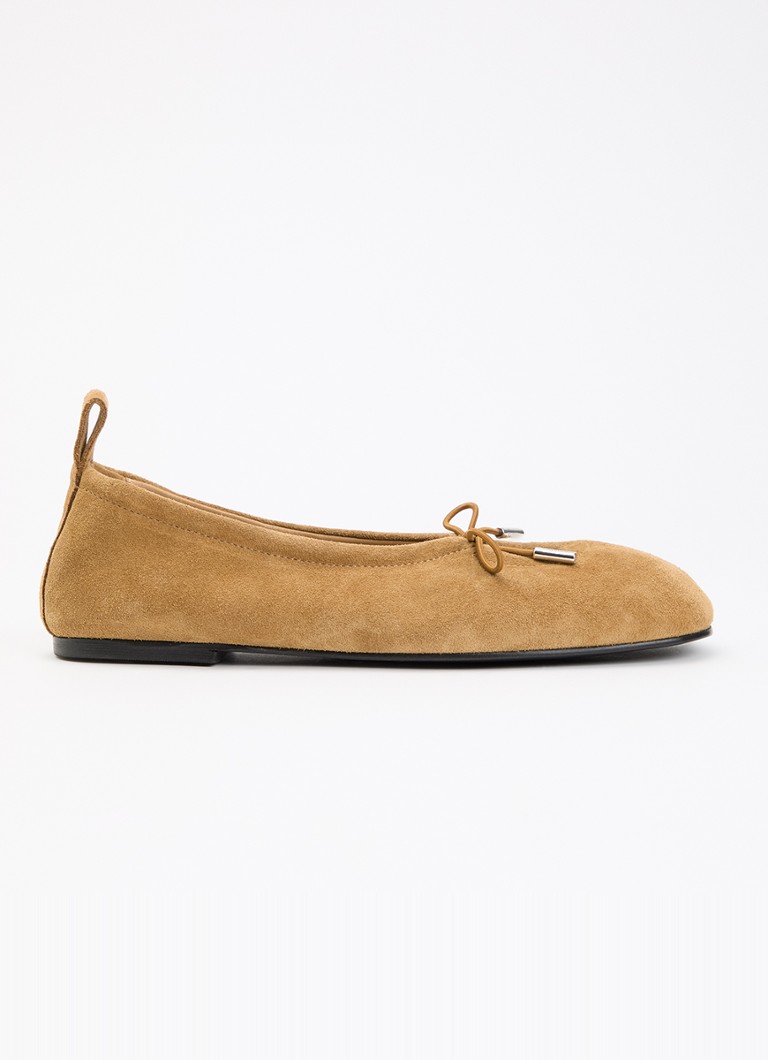 ALOHAS Dames Rosalind ballerina van suède in de kleur Camel, maat: 37