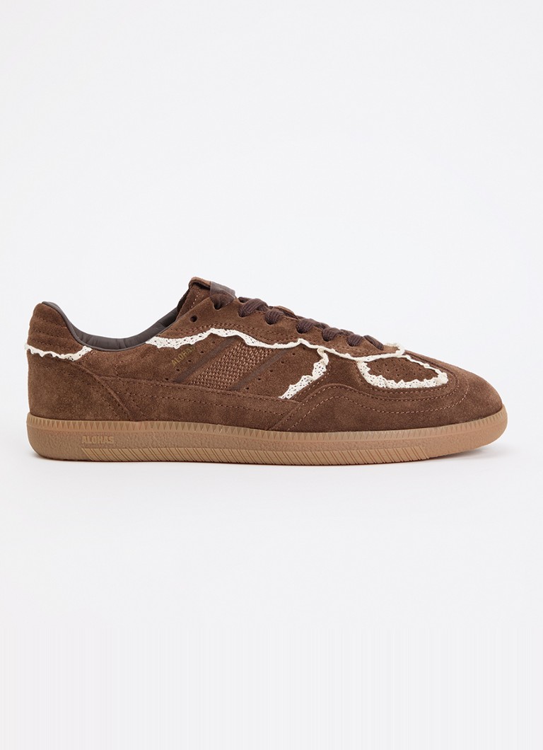 ALOHAS Dames Tb.490 Crochet sneaker van suède met broderie in de kleur Chocoladebruin, maat: 41