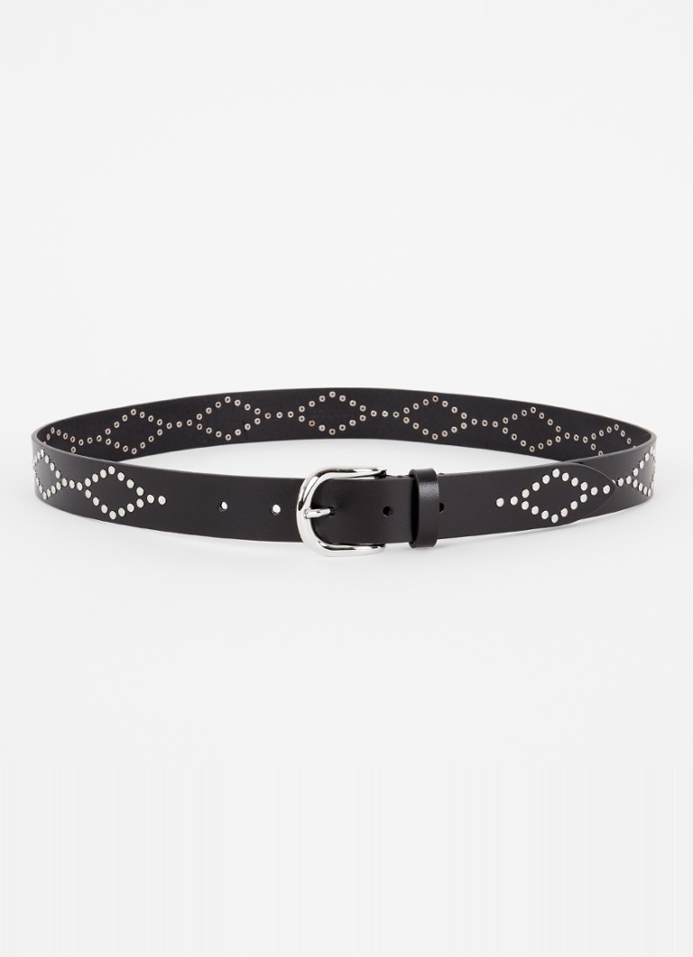 Isabel Marant Dames Liliana riem van leer met studs in de kleur Zwart, maat: 75