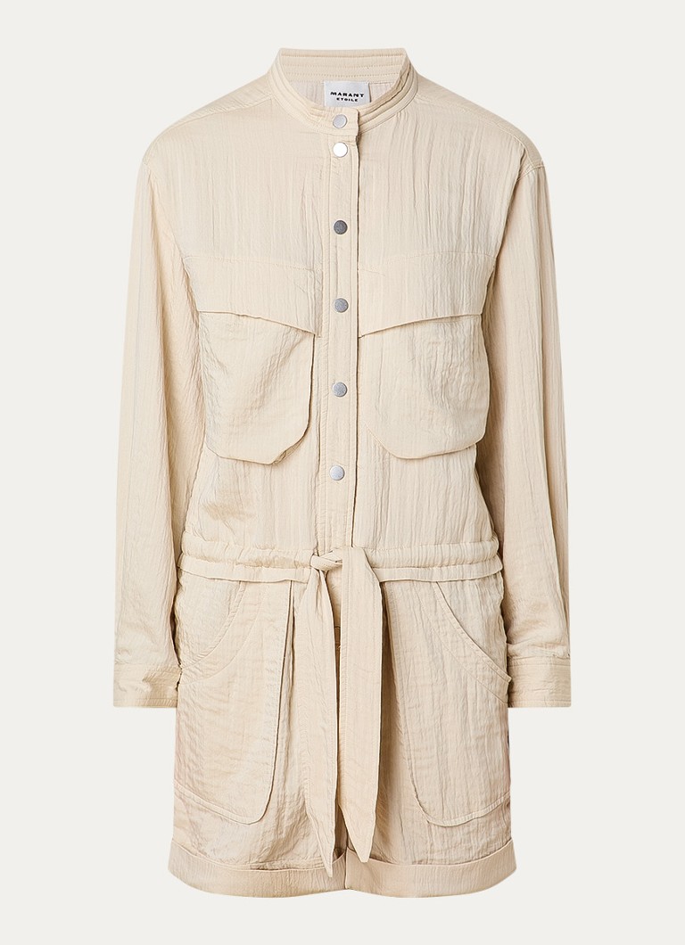 Isabel Marant Dames Betyna straight fit playsuit met steekzakken in de kleur Lichtgeel, maat: 42