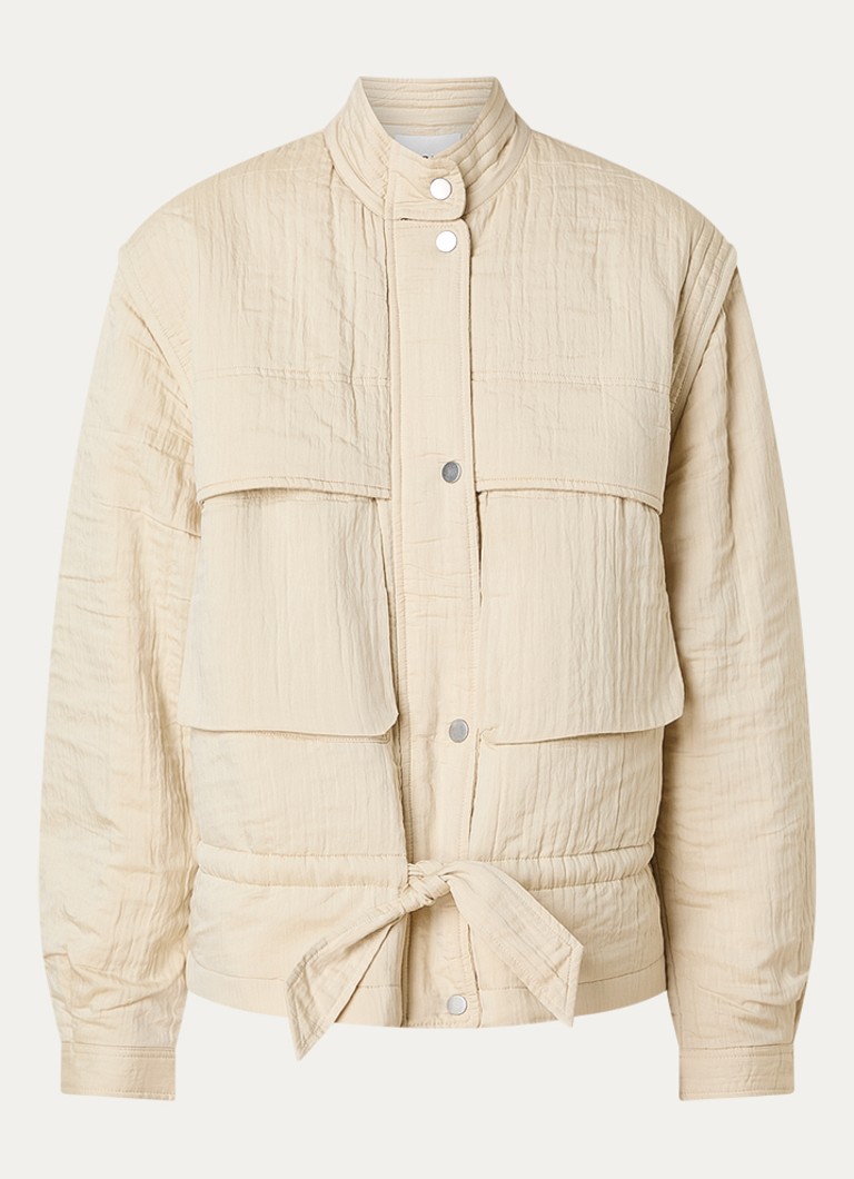 Isabel Marant Dames Blandina gewatteerd jack met trekkoord en steekzakken in de kleur Creme, maat: 36