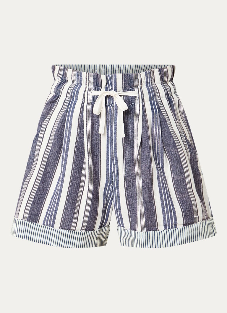 Isabel Marant Dames Joely high waist straight fit korte broek met steekzakken in de kleur Gebroken wit, maat: 42