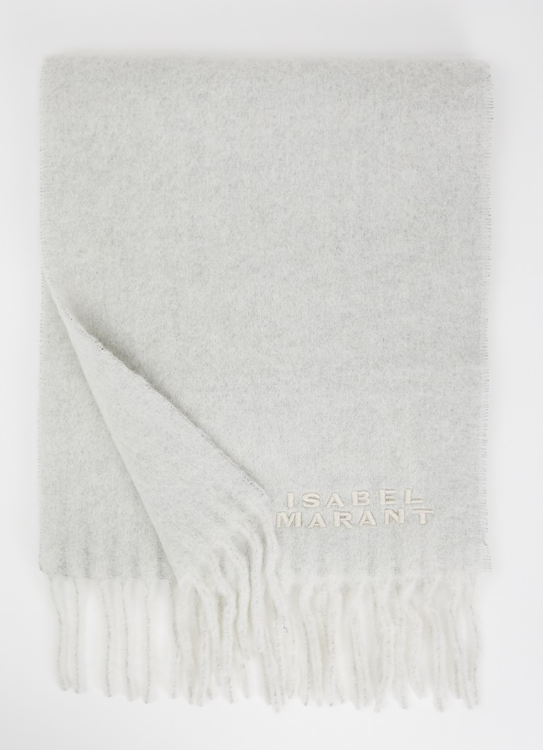 Isabel Marant Dames Firny sjaal in alpaca wolblend in de kleur Grijsmele, maat: ONE SIZE
