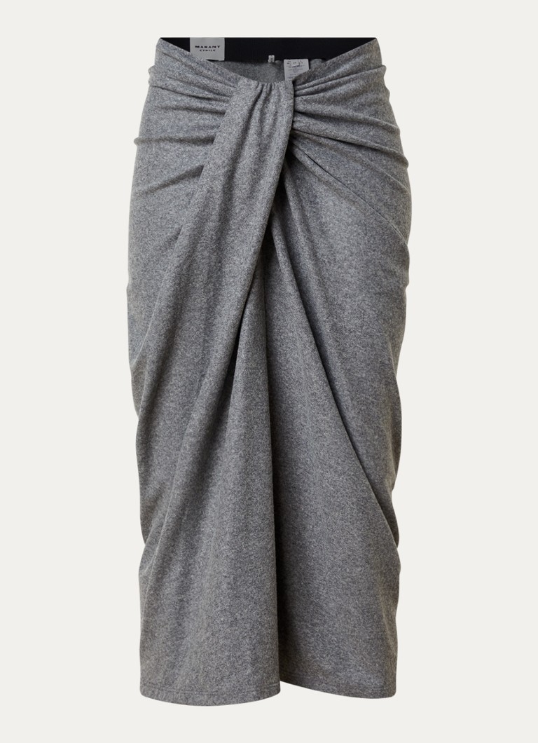 Isabel Marant Dames Jeldia midi rok met stretch in de kleur Grijs, maat: 38