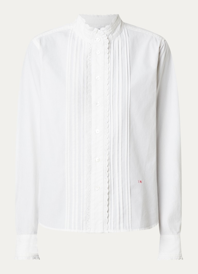 Isabel Marant Dames Nazila blouse met broderie in de kleur Wit, maat: 34