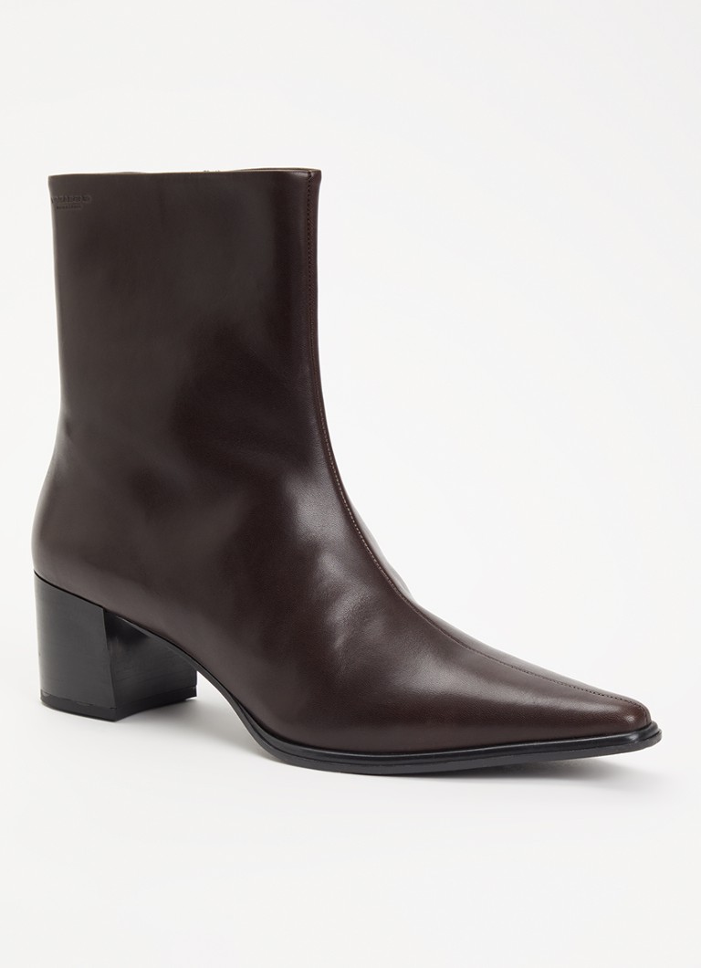 Vagabond Shoemakers Dames Giselle enkellaarsje van leer in de kleur Chocoladebruin, maat: 36