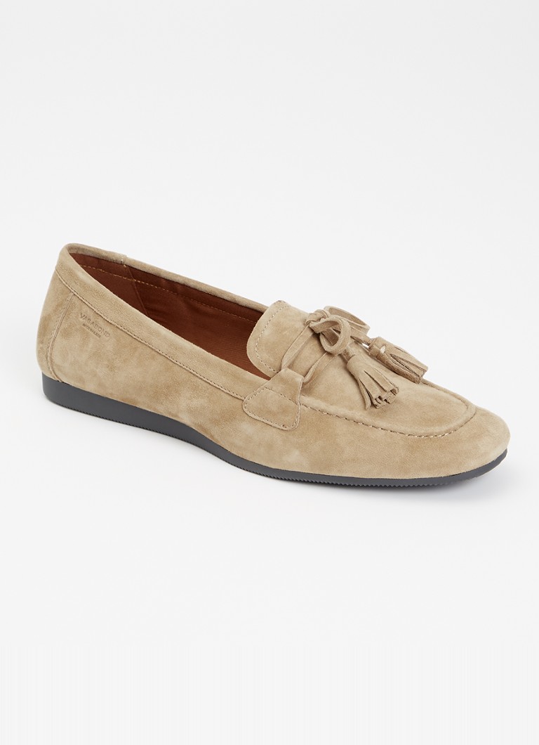 Vagabond Shoemakers Dames Hillary loafer van suède in de kleur Zand, maat: 41