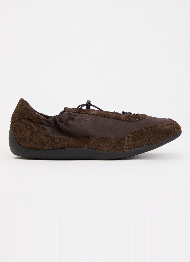 Vagabond Shoemakers Dames Hollie sneaker met suède details in de kleur Donkerbruin, maat: 40