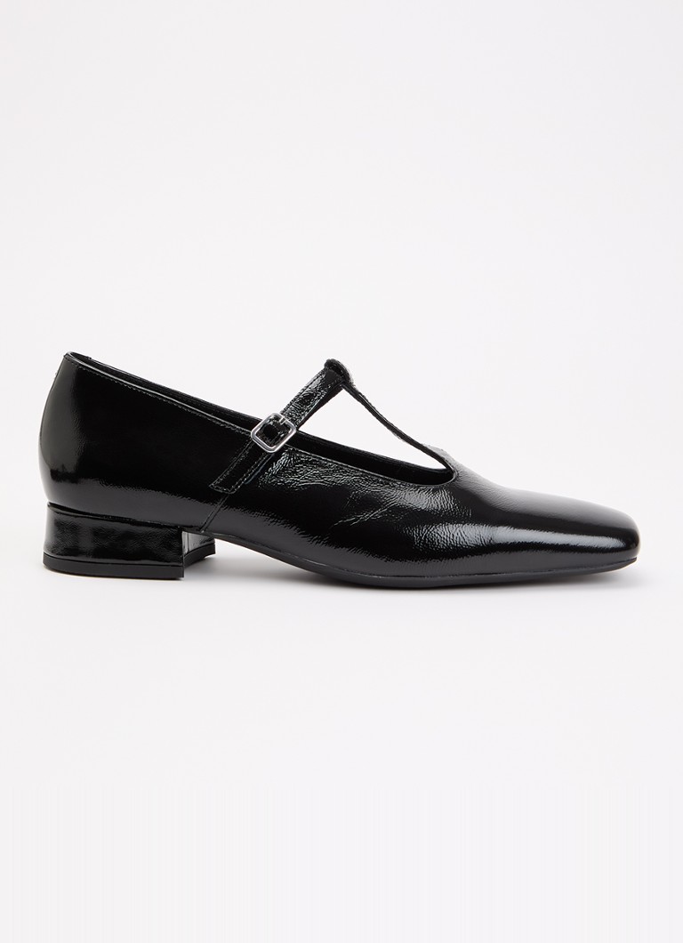 Vagabond Shoemakers Dames Debbi Mary Jane pump van leer met lakfinish in de kleur Zwart, maat: 41