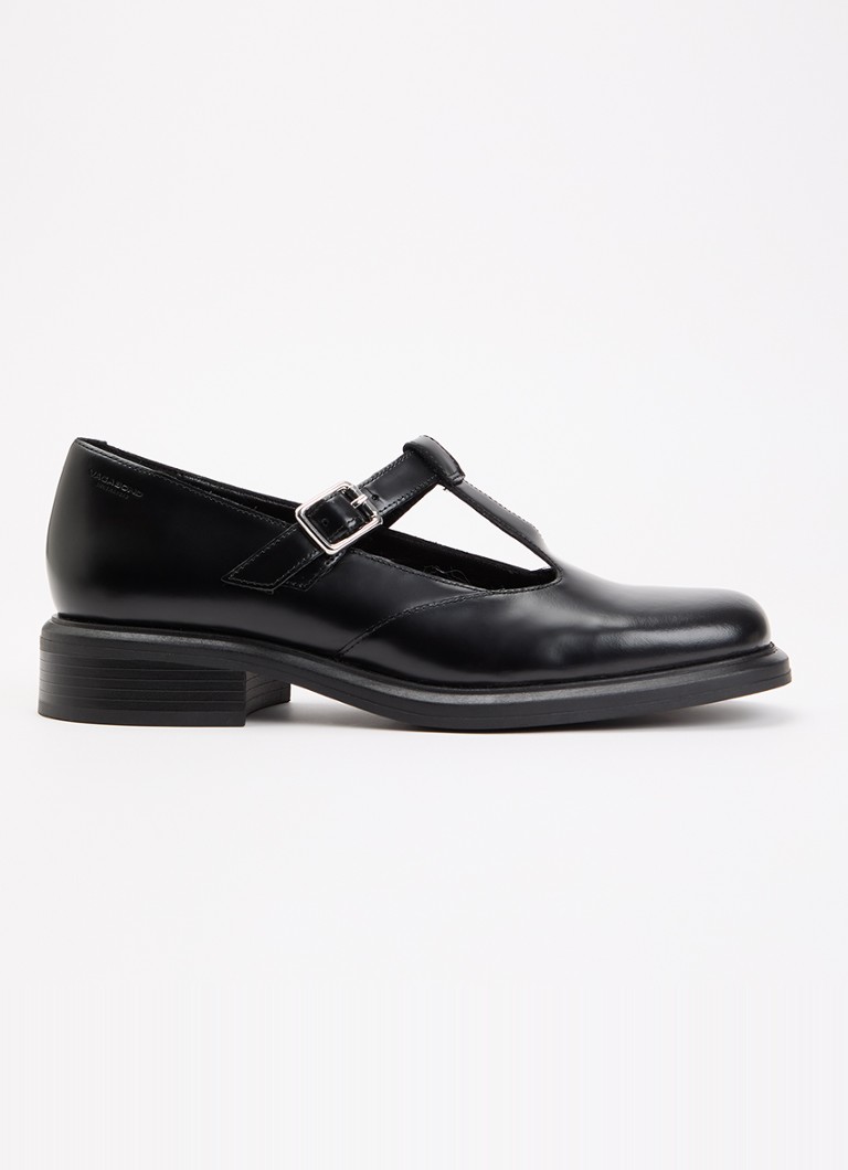 Vagabond Shoemakers Dames Ellis Mary Jane loafer van leer in de kleur Zwart, maat: 38