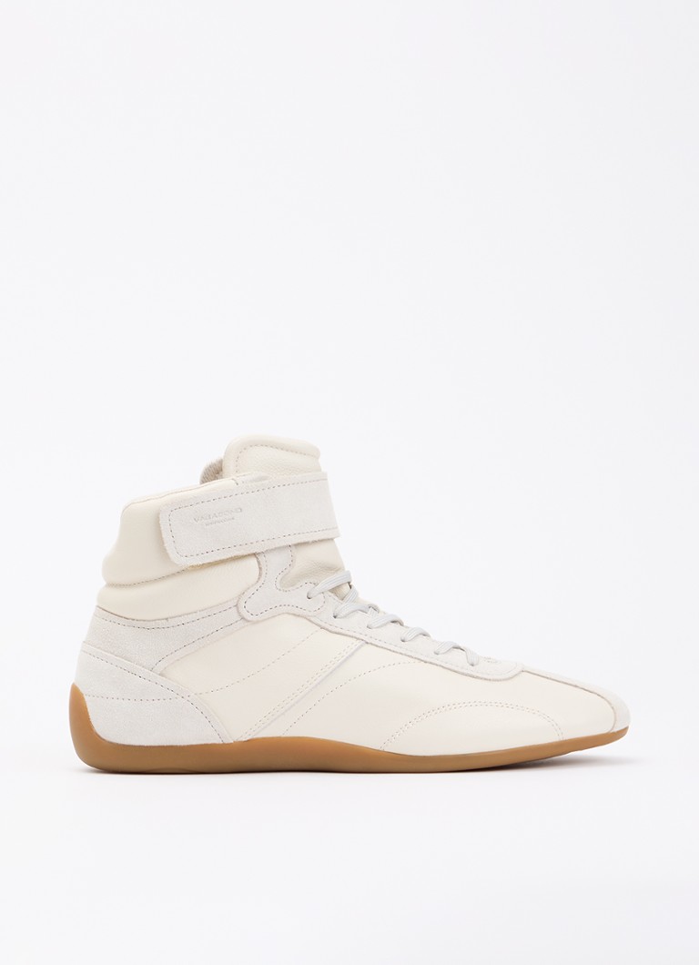 Vagabond Shoemakers Dames Hollie sneaker van leer met suède details in de kleur Gebroken wit, maat: 37
