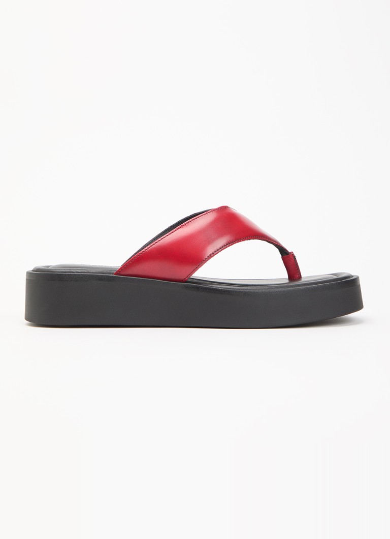 Vagabond Shoemakers Dames Danya slipper van leer in de kleur Donkerrood, maat: 39