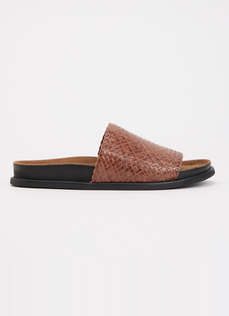 Vagabond Shoemakers Dames Effie slipper van leer in de kleur Cognac, maat: 38