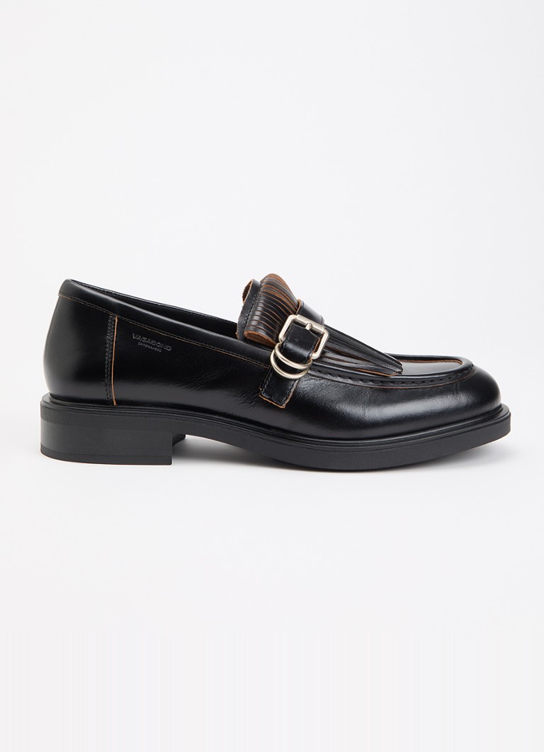 Vagabond Shoemakers Dames Freya loafer van leer in de kleur Zwart, maat: 41