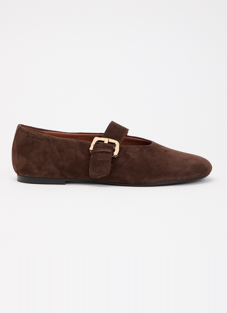 Vagabond Shoemakers Dames Aleya ballerina van geitensuède in de kleur Bruin, maat: 38