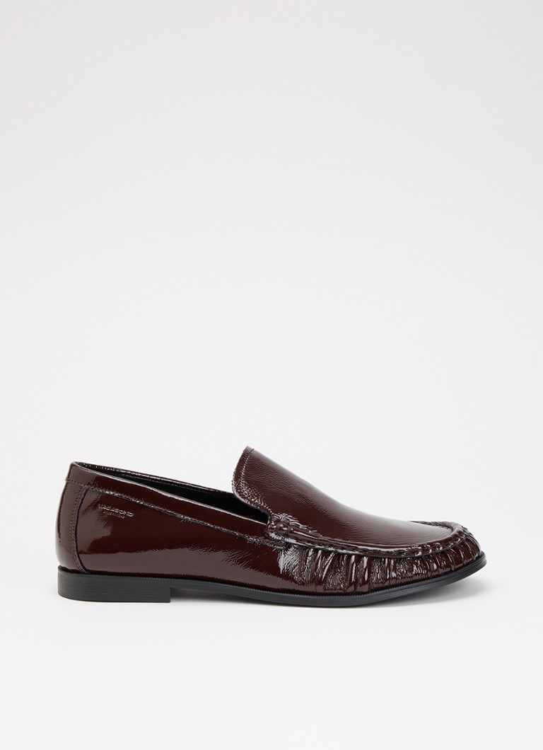 Vagabond Shoemakers Dames Brandi loafers van leer met lakfinish in de kleur Bruin, maat: 41