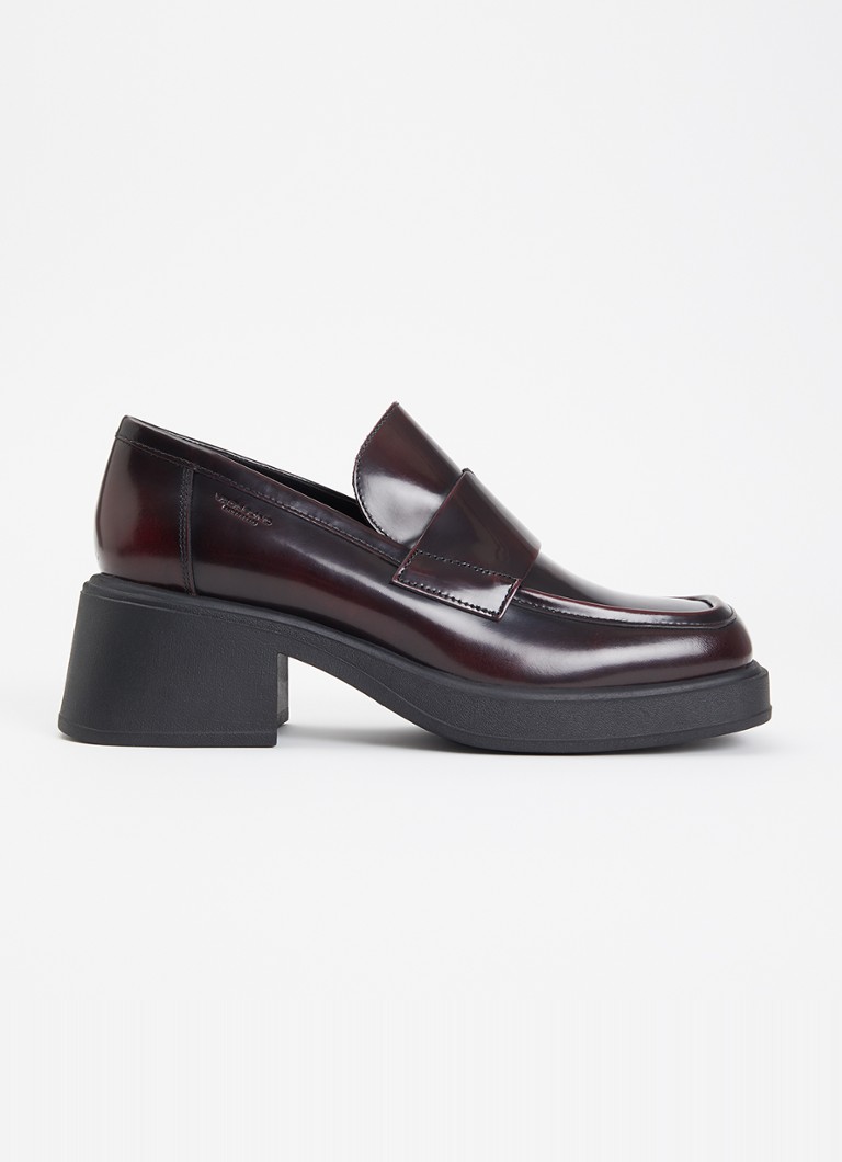 Vagabond Shoemakers Dames Dorah loafer van lakleer in de kleur Bordeauxrood, maat: 41