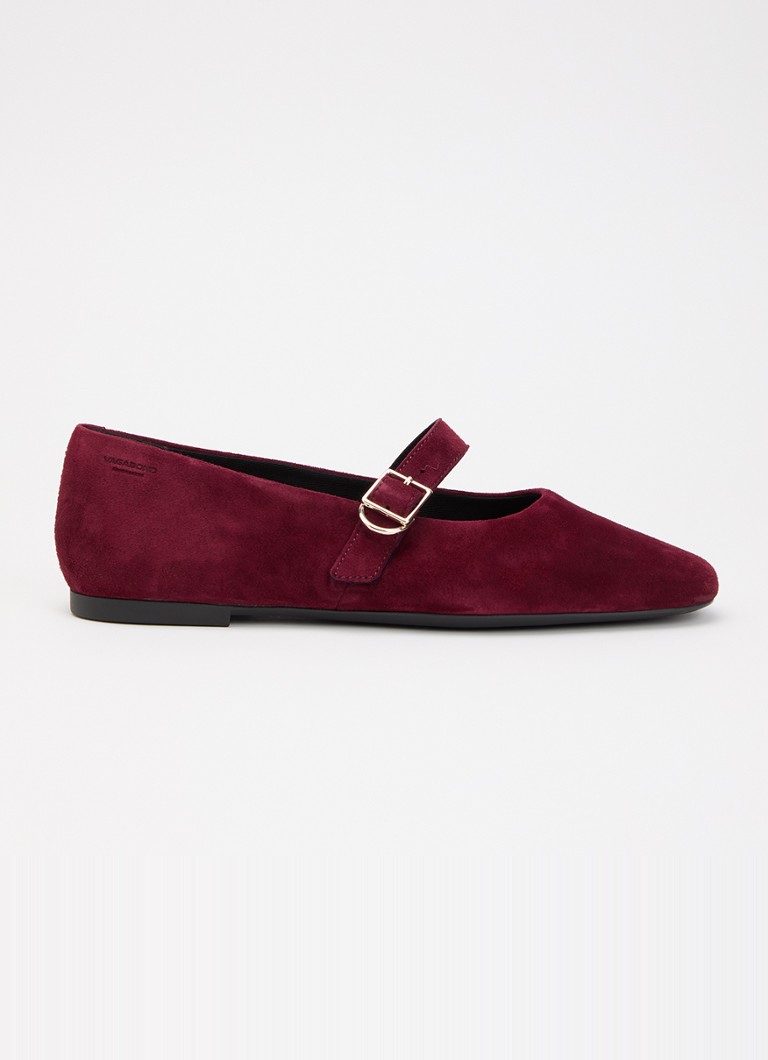 Vagabond Shoemakers Dames Jolin ballerina van geitensuède in de kleur Bordeauxrood, maat: 41